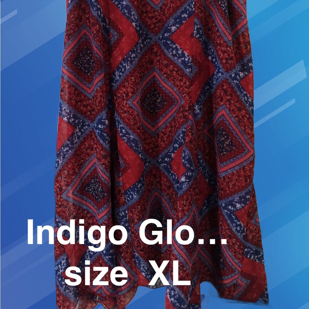 Indigo Soul Vibrant Red and Blue Dress